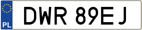 Trailer License Plate